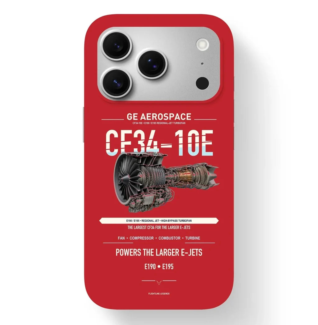 CF34-10E Case design on red iphone case
