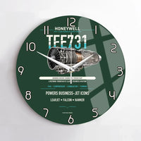 Thumbnail for TFE731 design on dark green no frame wall clock