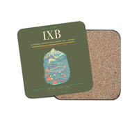 Thumbnail for Bagdogra International Airport (IXB) design on green army 1 piece coaster