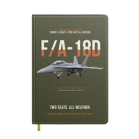 Thumbnail for F-A-18D Hornet Two Seats All Weather design on green army notebook