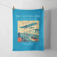 Thumbnail for VINTAGE G4324 - The Channel Dare - Designed Towels design on turquoise