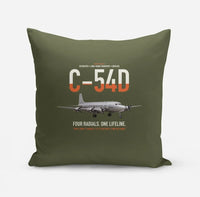 Thumbnail for C-54D Skymaster design on green army pillow