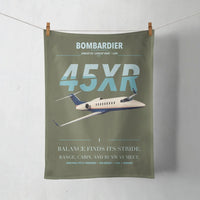 Thumbnail for Bombardier Learjet 45XR design on green army towel