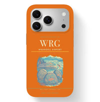 Thumbnail for Wrangell Airport (WRG) design on orange iPhone 17 Pro MagSafe case