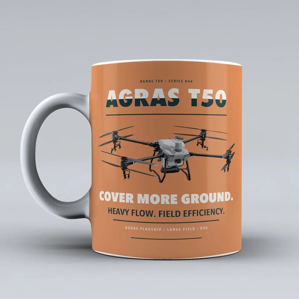 Agras T50 Mug design on orange dji