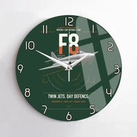 Thumbnail for Gloster Meteor F8 design on dark green no frame wall clock