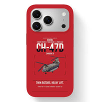 Thumbnail for Boeing CH-47D design on red magsafe iphone case, for iPhone 17 Pro