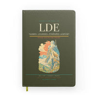Thumbnail for Tarbes–Lourdes–Pyrénées Airport (LDE) design on green army notebook