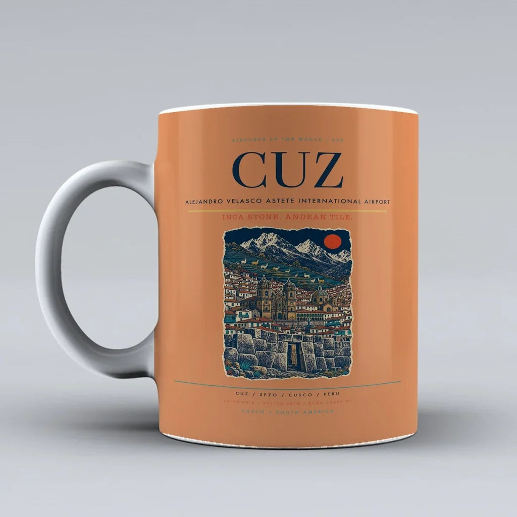 Alejandro Velasco Astete International Airport CUZ Mug - Orange