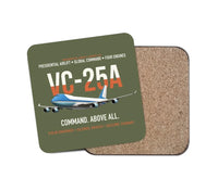 Thumbnail for VC-25A Air Force One Presidential Airlift design on green army 1 piece coaster