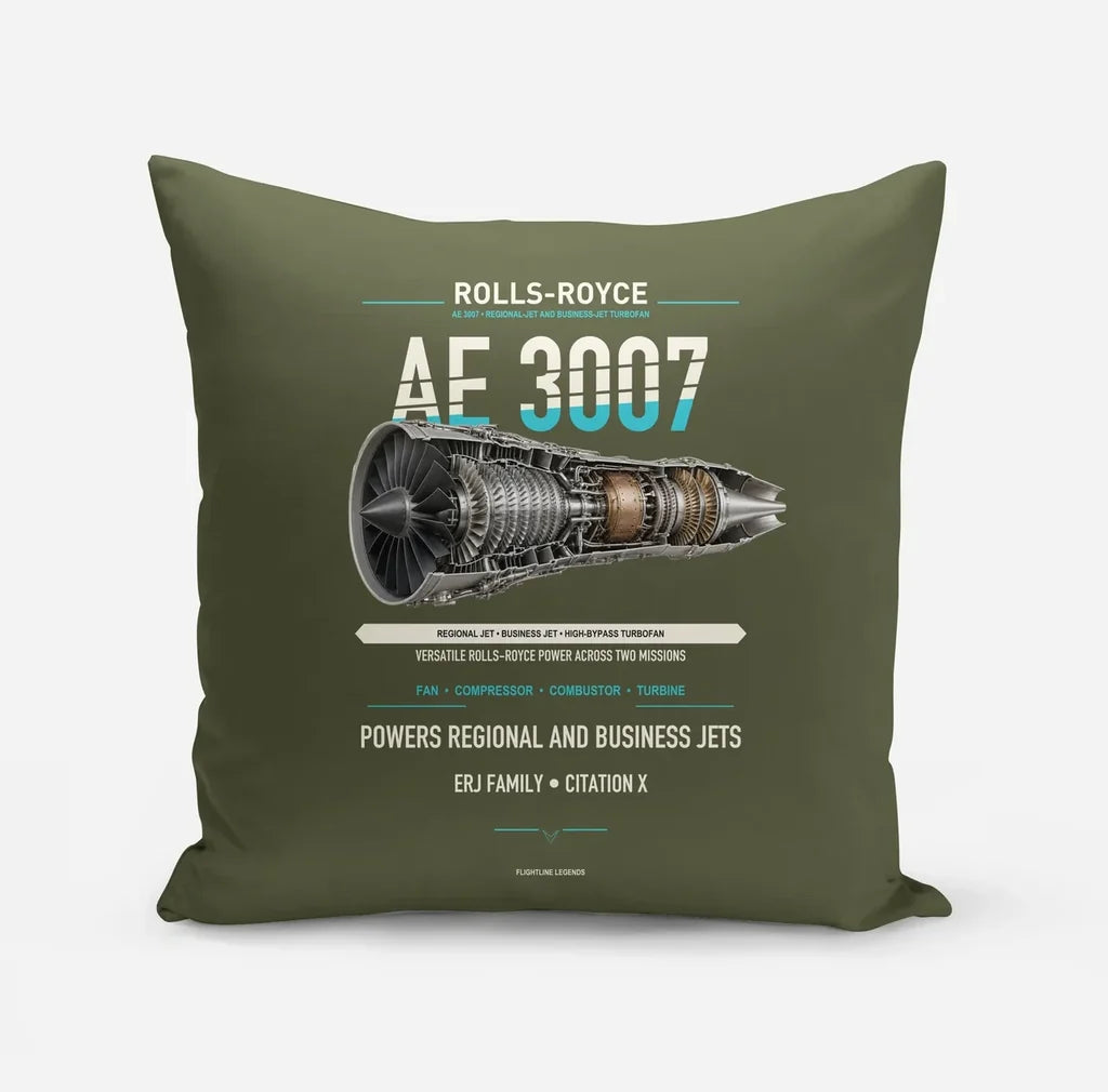 AE 3007 design on green army pillow