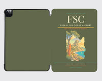 Thumbnail for Figari Sud-Corse Airport (FSC) design on green army ipad tablet case