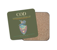 Thumbnail for Yellowstone Regional Airport (COD) design on green army 1 piece coaster
