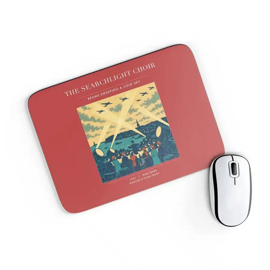 VINTAGE G4504 - The Searchlight Choir - Designed Mouse Pads design on red rectangle