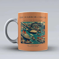 Thumbnail for VINTAGE G4059 - The Harbor Circle - Ceramic Mug design on orange