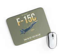 Thumbnail for F-15C Eagle design on green army rectangle mouse pad