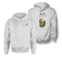 Thumbnail for Kristianstad Airport (KID) design on white double-side hoodie