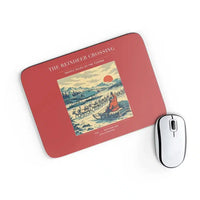 Thumbnail for VINTAGE G4350 - The Reindeer Crossing - Designed Mouse Pads design on red rectangle