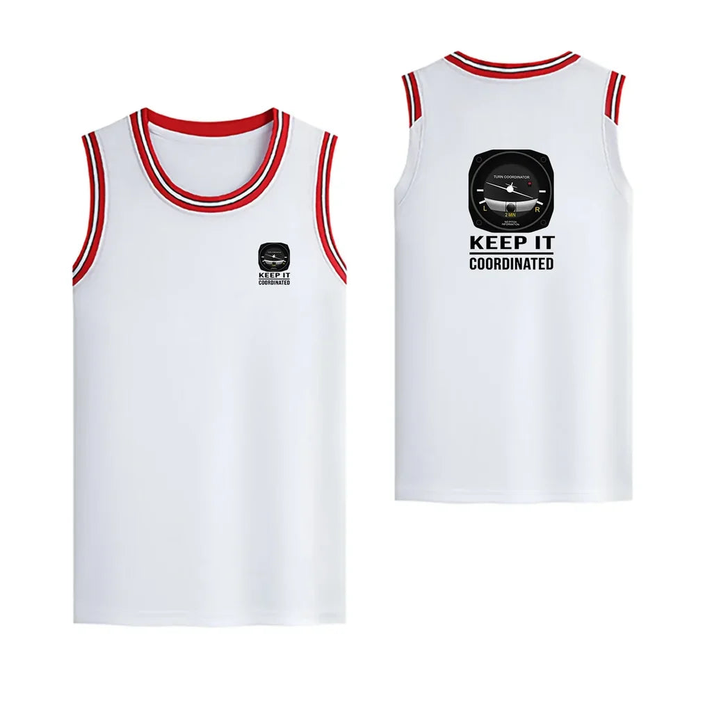 Keep It Coordinated Designed Basketball Style Sports Tank Tops - view 14