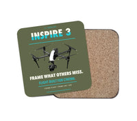 Thumbnail for DJI Inspire 3 design on green army 1 piece coaster