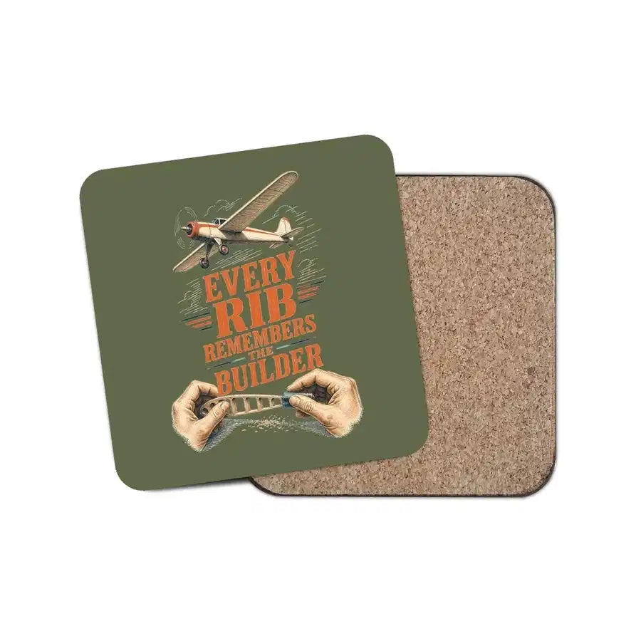 Every Rib Remembers The Builder design on green army 1 piece coaster