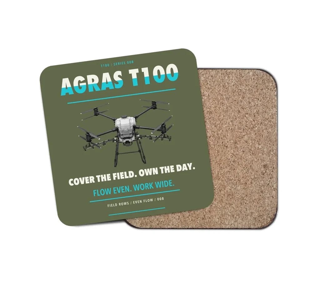 DJI Agras T100 design on green army 1 piece coaster