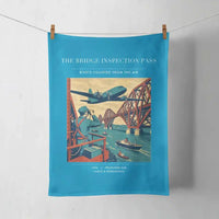 Thumbnail for VINTAGE G4482 - The Bridge Inspection Pass - Designed Towels design on turquoise