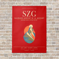 Thumbnail for Salzburg Airport SZG - Canvas Framed - Red