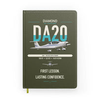 Thumbnail for Diamond DA20 design on green army notebook