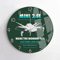Thumbnail for DJI Mini 2 SE design on dark green no frame wall clock