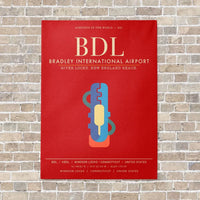 Thumbnail for Bradley International Airport BDL - Canvas Framed - Red