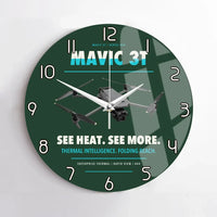 Thumbnail for DJI Mavic 3 Thermal design on dark green no frame wall clock