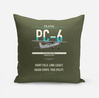 Thumbnail for Pilatus PC-6 Porter design on green army pillow