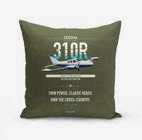 Thumbnail for Cessna 310R design on green army pillow