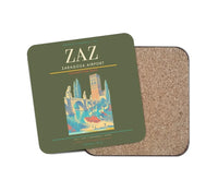 Thumbnail for Zaragoza Airport (ZAZ) design on green army 1 piece coaster