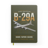 Thumbnail for B-29A Superfortress design on green army notebook