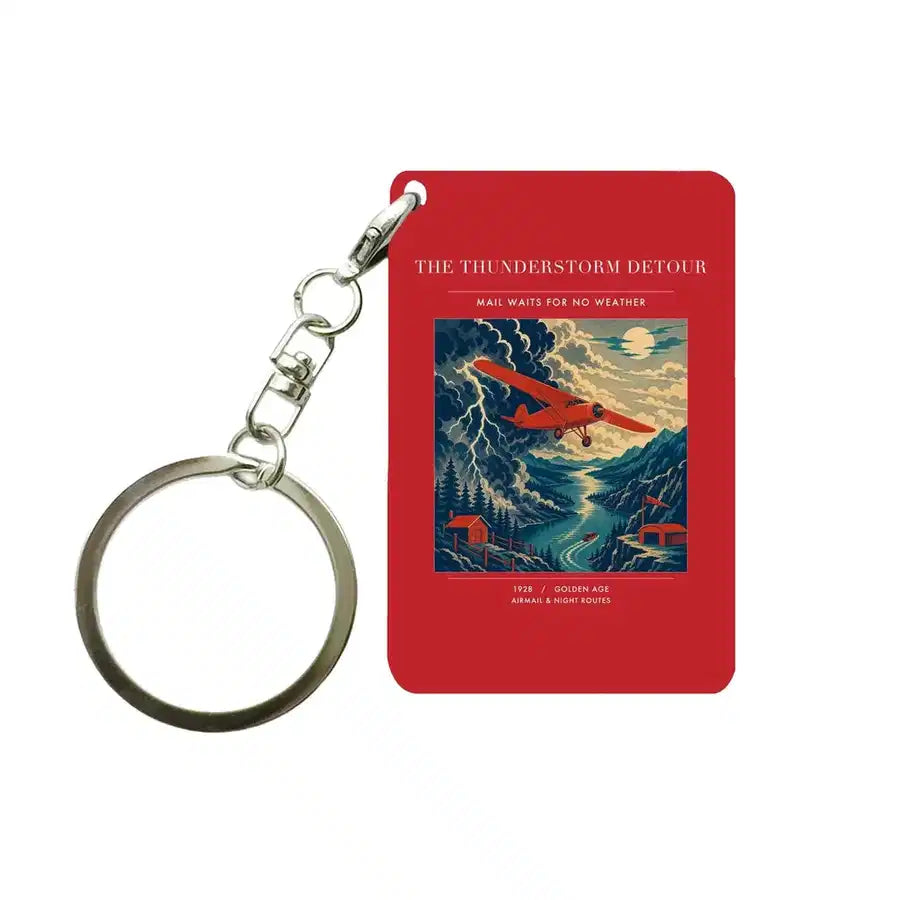 VINTAGE G4148 - The Thunderstorm Detour - Designed Key Chain design on red