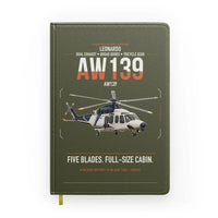 Thumbnail for Leonardo AW139 design on green army notebook