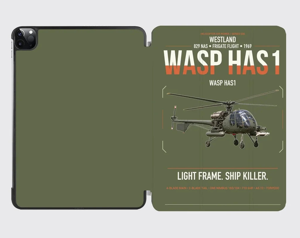 Westland Wasp HAS1 design on green army ipad tablet case