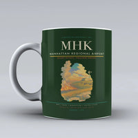 Thumbnail for Manhattan Regional Airport (MHK) airport code design on dark green ceramic mug