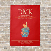 Thumbnail for Don Mueang International Airport Bangkok DMK - Canvas Framed - Red