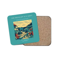Thumbnail for The Midnight Sun Shift - Designed Coasters design on turquoise 1-piece