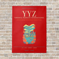 Thumbnail for Toronto Pearson International Airport YYZ - Canvas Framed - Red