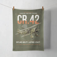 Thumbnail for Fiat CR.42 Falco design on green army towel
