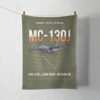 Thumbnail for MC-130J COMMANDO II design on green army towel