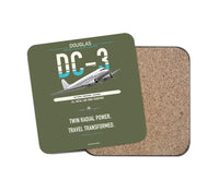 Thumbnail for Douglas DC-3 design on green army 1 piece coaster
