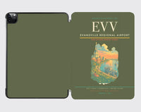 Thumbnail for Evansville Regional Airport (EVV) design on green army ipad tablet case