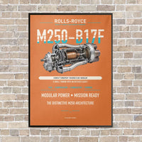 Thumbnail for M250-B17F vertical canvas print - framed - orange background