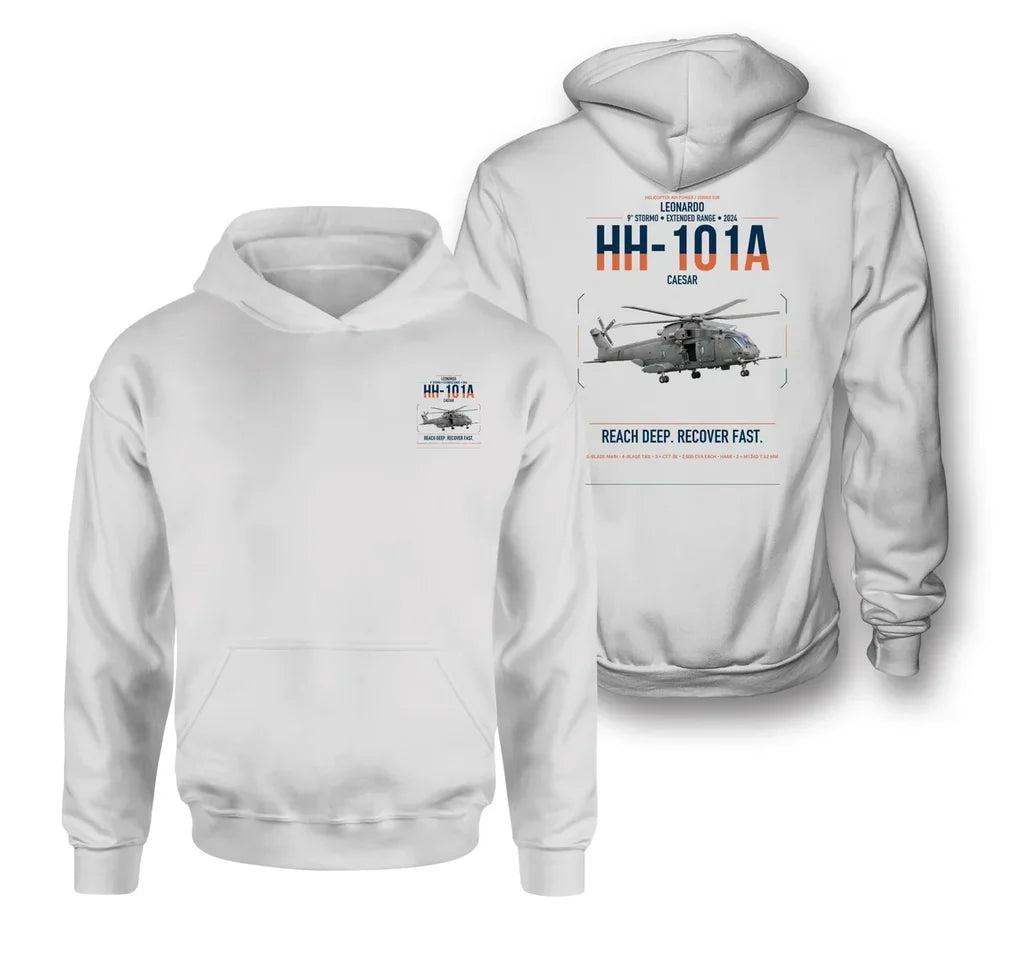 Leonardo HH-101A Caesar design on white double-side hoodie, double-side print