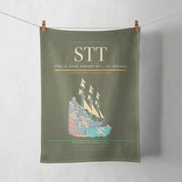Thumbnail for Cyril E. King Airport (STT) design on green army towel